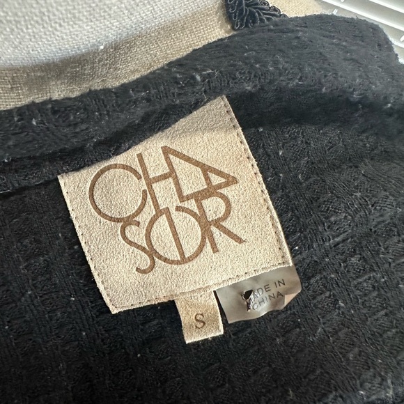 Chaser Thermal Black Button V-Neck Pullover Waffle Knit Long Sleeve Top Small - Picture 5 of 6